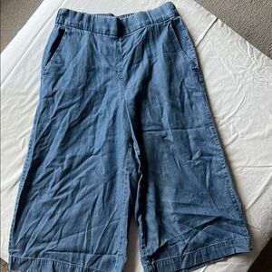 Casual Blue Denim Culottes